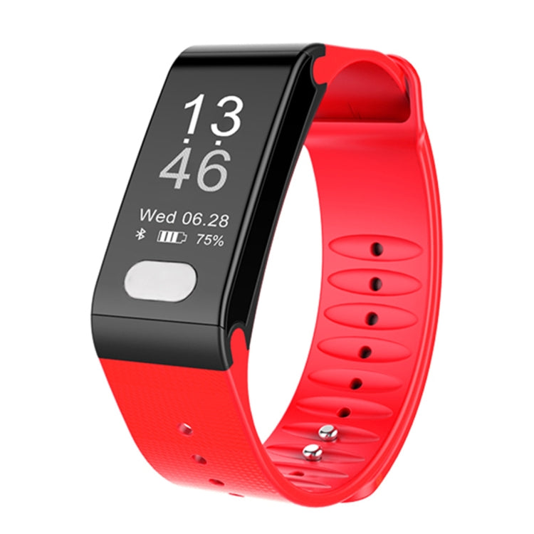 TLW T6 Fitness Tracker Bracelet intelligent avec écran OLED de 0,96 pouces, prise en charge du mode sport / ECG / moniteur de fréquence cardiaque / pression artérielle / moniteur de sommeil, T6 Black, T6 Blue, T6 Red