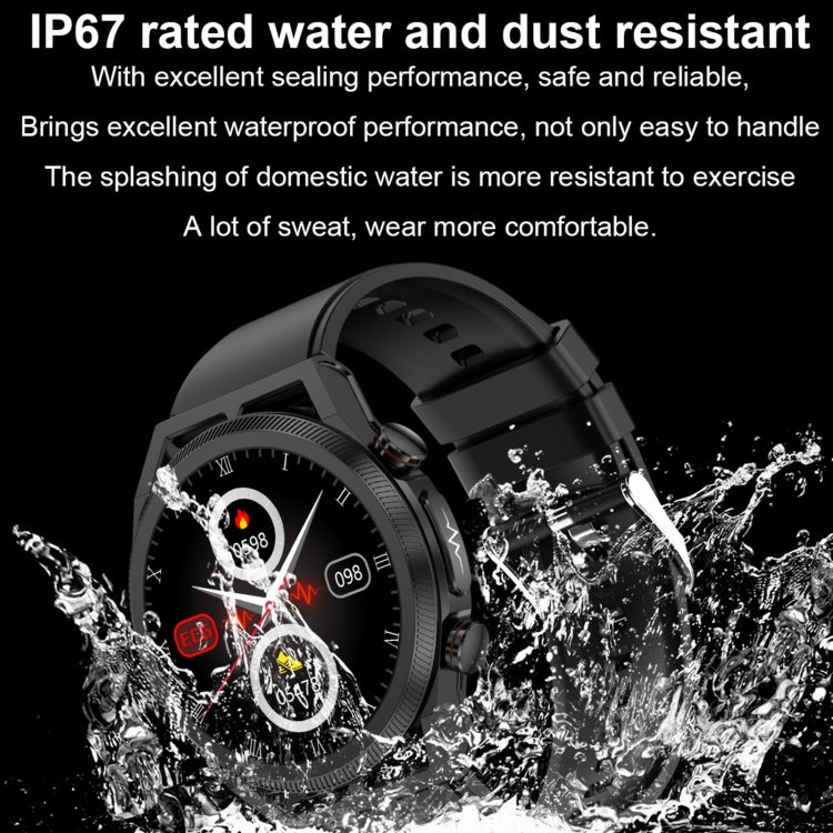 ET310 1,39 pouces IPS écran IP67 montre intelligente bande de silicone étanche, prise en charge de la surveillance de la température corporelle/ECG, ET310