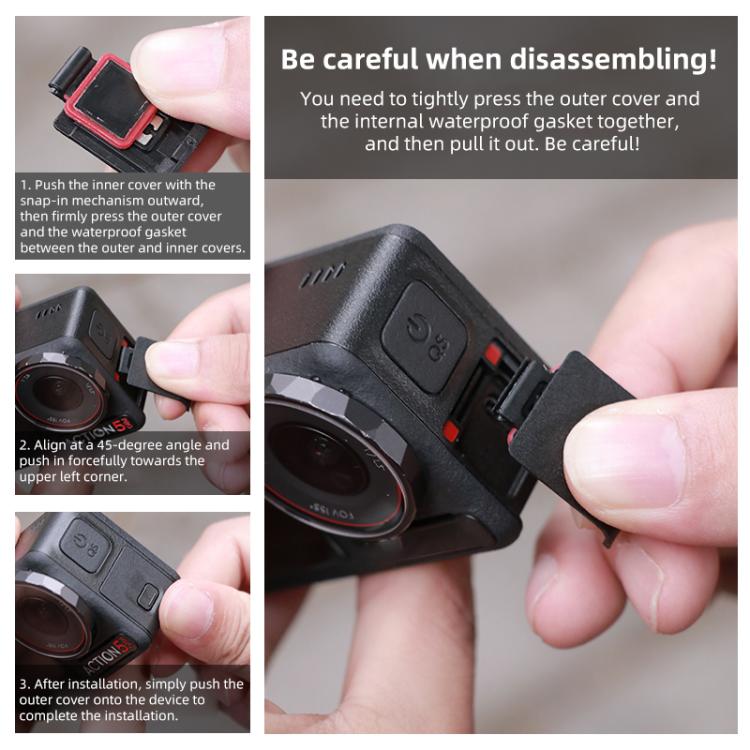 Cache latéral du port de données pour DJI Osmo Action 5 Pro, For DJI Osmo Action 5 Pro Data Port