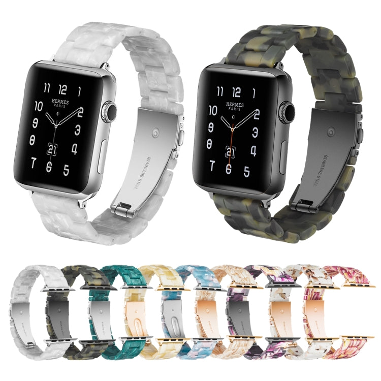 Bracelet de montre en résine de mode simple pour, For Apple Watch Series 4 40mm & Series 3 & 2 & 1 38mm, For Apple Watch Series 4 44mm & Series 3 & 2 & 1 42mm