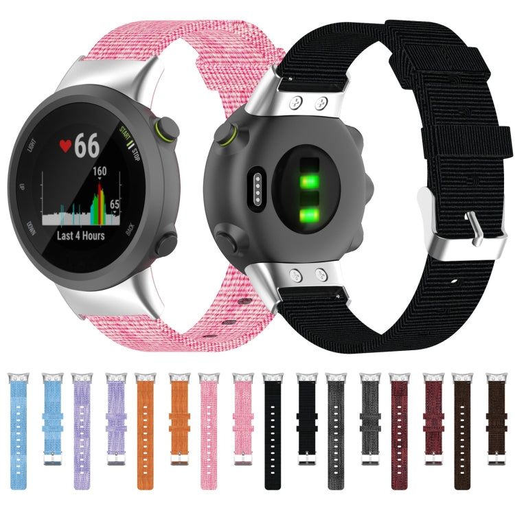 Pour Garmin Forerunner 45 / 45S / Swim 2 Bracelet de remplacement universel en toile de nylon Bracelet de montre, For Garmin Forerunner 45 / 45S