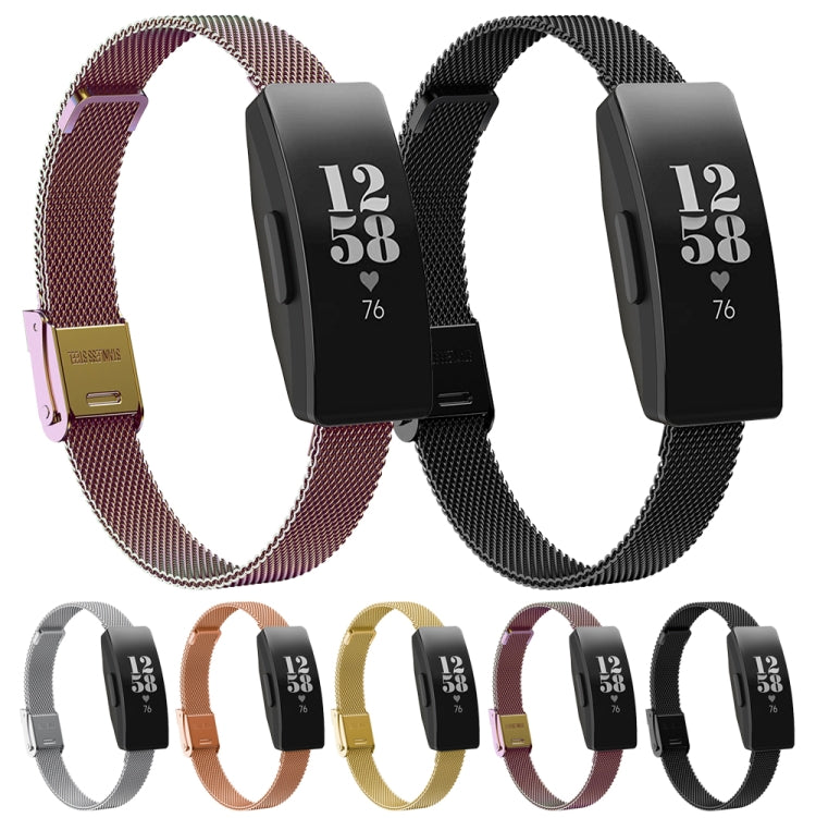 Pour Fitbit Inspire / Inspire HR / Ace 2 Bracelet de montre milanais à double boucle d'assurance