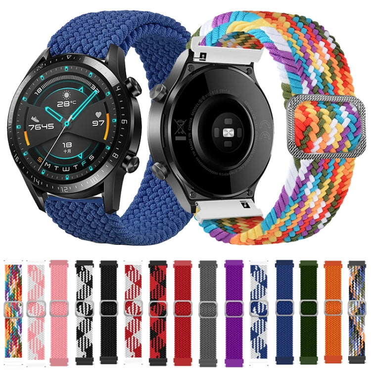 Bracelet de montre de rechange en nylon tressé élastique réglable, For Samsung Galaxy Watch 46mm, For Samsung Galaxy Watch 3 41mm, For Samsung Galaxy Watch 3 45mm