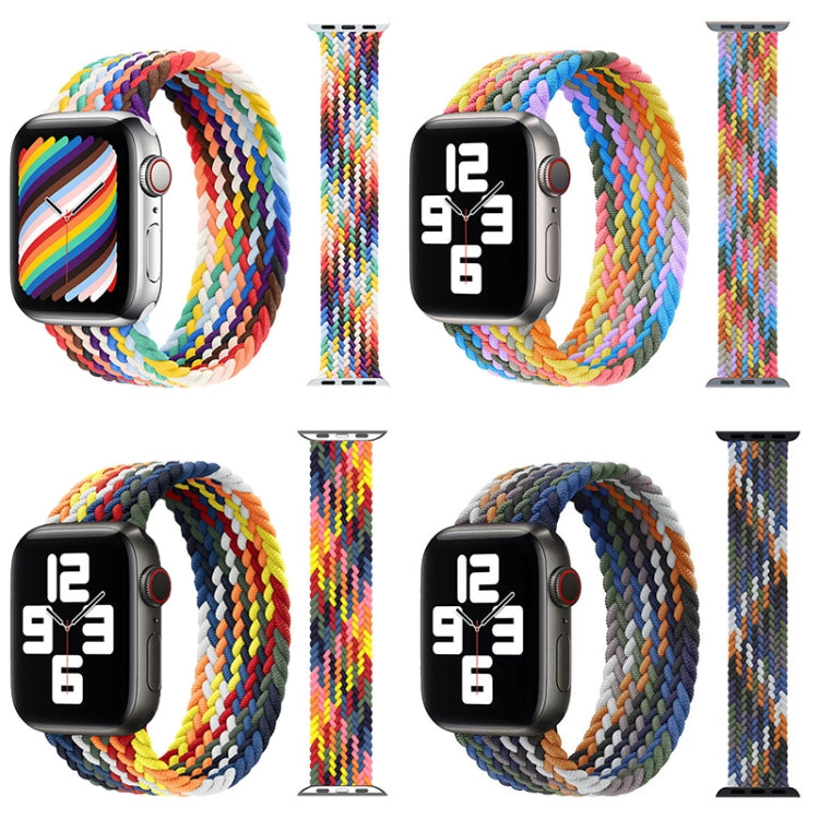 Bracelets de rechange en nylon tressé à tête métallique, taille : M 145 mm pour Apple Watch Series 6 & SE & 5 & 4 40 mm / 3 & 2 & 1 38 mm, M 145mm 40mm / 38mm