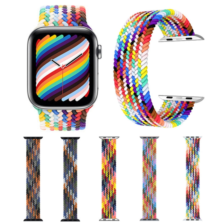 Bracelets de rechange en nylon tressé à tête métallique, taille : S 145 mm pour Apple Watch Series 6 & SE & 5 & 4 44 mm / 3 & 2 & 1 42 mm, S 145mm 44mm / 42mm