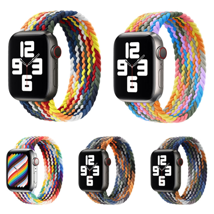 Bracelets de rechange en nylon tressé à tête métallique, taille : L 165 mm pour Apple Watch Series 6 & SE & 5 & 4 44 mm / 3 & 2 & 1 42 mm, L 165mm 44mm / 42mm