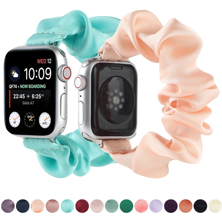 Bracelets de montre de remplacement d'attache de cheveux d'écharpe pour la série Apple Watch, 7 45mm / 6 & SE & 5 & 4 44mm / 3 & 2 & 1 42mm, 7 41mm / 6 & SE & 5 & 4 40mm / 3 & 2 & 1 38mm