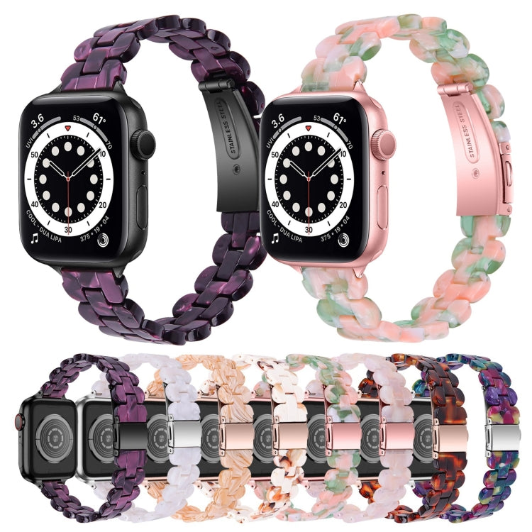 Bracelet de montre ovale en résine de rechange, For Apple Watch Series 7 41mm / & 6 & SE & 5 & 4 40mm, For Apple Watch Series 7 45mm / & 6 & SE & 5 & 4 44mm