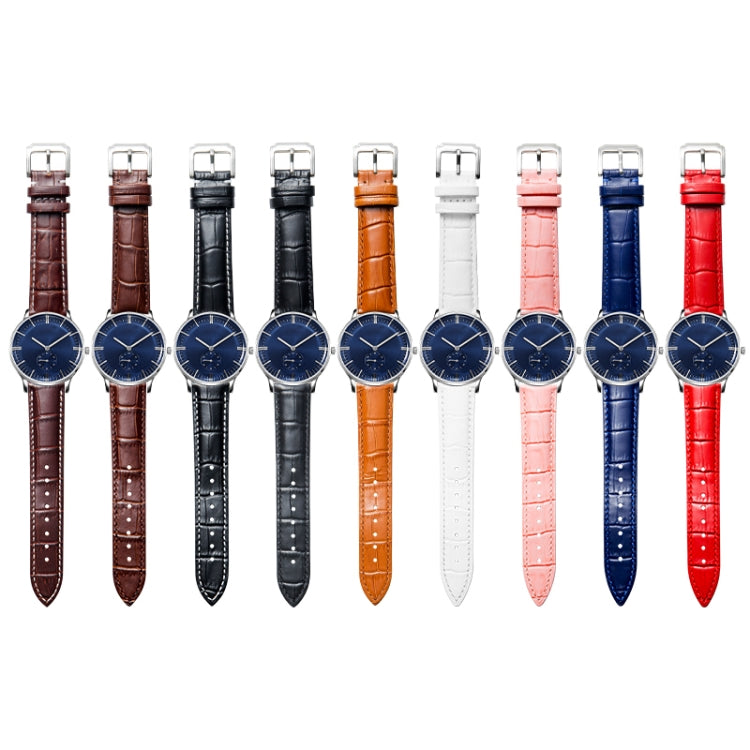 Bracelet de montre en cuir de veau, 14mm, 16mm, 18mm, 20mm, 22mm, 24mm