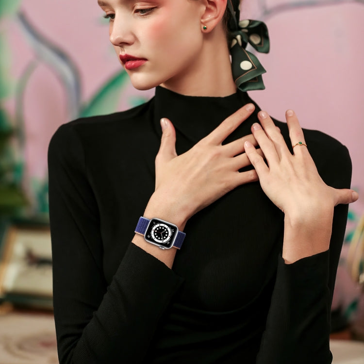 Bracelet de montre de remplacement à double section à fermeture auto-agrippante pour la série Apple Watch, 7 41mm / 6&SE&5&4 40mm / 3&2&1 38mm, 7 45mm / 6&SE&5&4 44mm / 3&2&1 42mm