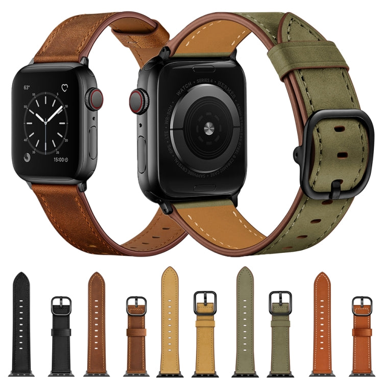 Bracelet de remplacement en cuir pour Apple Watch Series, 7 41mm / 6&SE&5&4 40mm / 3&2&1 38mm, 7 45mm / 6&SE&5&4 44mm / 3&2&1 42mm