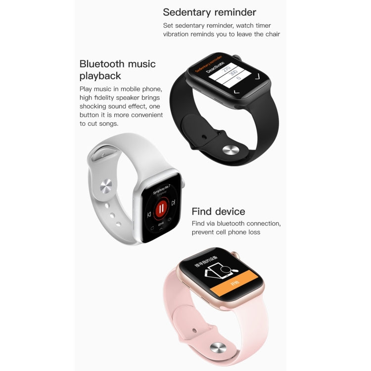T500 Montre intelligente à écran tactile TFT de 1,44 pouces, prend en charge la surveillance du sommeil / la surveillance de la fréquence cardiaque / les appels Bluetooth / la lecture de musique Bluetooth