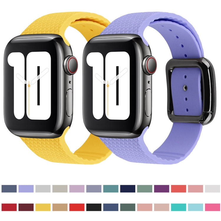 Bracelet de montre en silicone à boucle noire pour la série Apple Watch, 7 41mm / 6&SE&5&4 40mm / 3&2&1 38mm, 7 45mm / 6&SE&5&4 44mm / 3&2&1 42mm