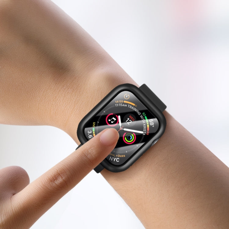 Cadre PC ROCK 2 en 1 + étui de protection en verre trempé, For Apple Watch Series 9 / 8 / 7 41mm, For Apple Watch Series 9 / 8 / 7 45mm