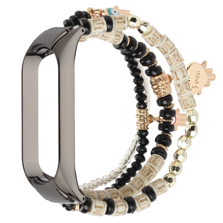 Bracelet de montre en perles de style Mori, For Xiaomi Mi Band 3 & 4, For Xiaomi Mi Band 5 & 6