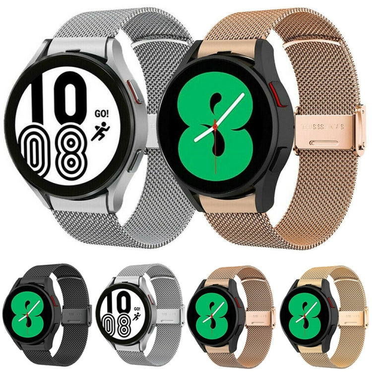 Bracelet de montre à boucle milanaise en acier inoxydable, For Samsung Galaxy Watch4 40mm / 44mm