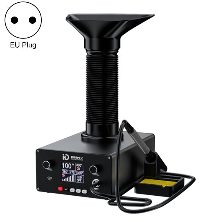 D-201 Fer à souder intelligent à température constante 2 en 1 avec outil d'absorption de fumée à souder,, US Plug, UK Plug, AU Plug, EU Plug