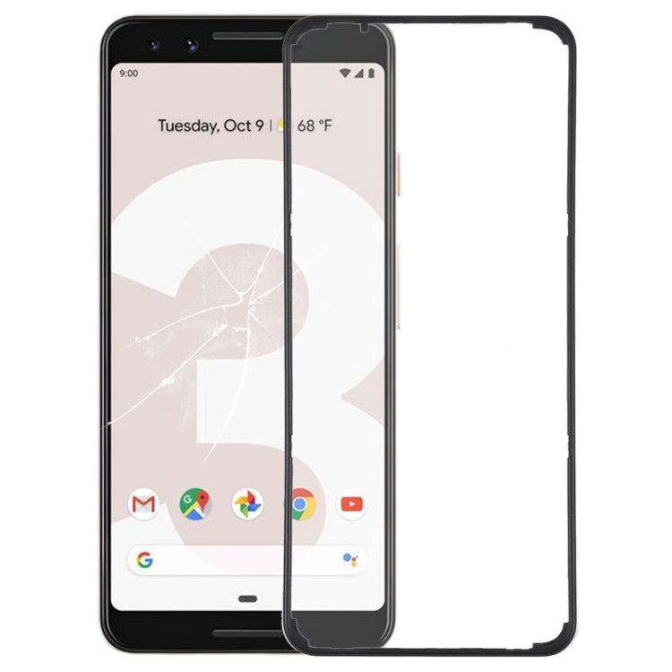 Cadre de lunette d'écran LCD avant, For Google Pixel 6 Pro, For Google Pixel 6, For Google Pixel 6A, For Google Pixel 5A, For Google Pixel 4, For Google Pixel 4XL, For Google Pixel 3