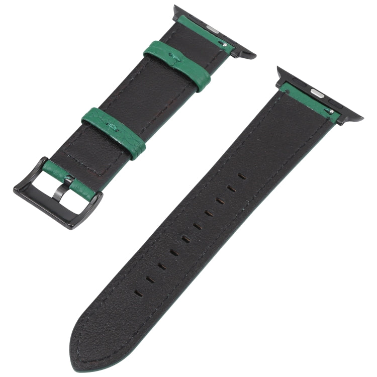Bracelet de montre en cuir texturé litchi pour la série Apple Watch, 7 45mm / 6&SE&5&4 44mm / 3&2&1 42mm, 7 41mm / 6&SE&5&4 40mm / 3&2&1 38mm