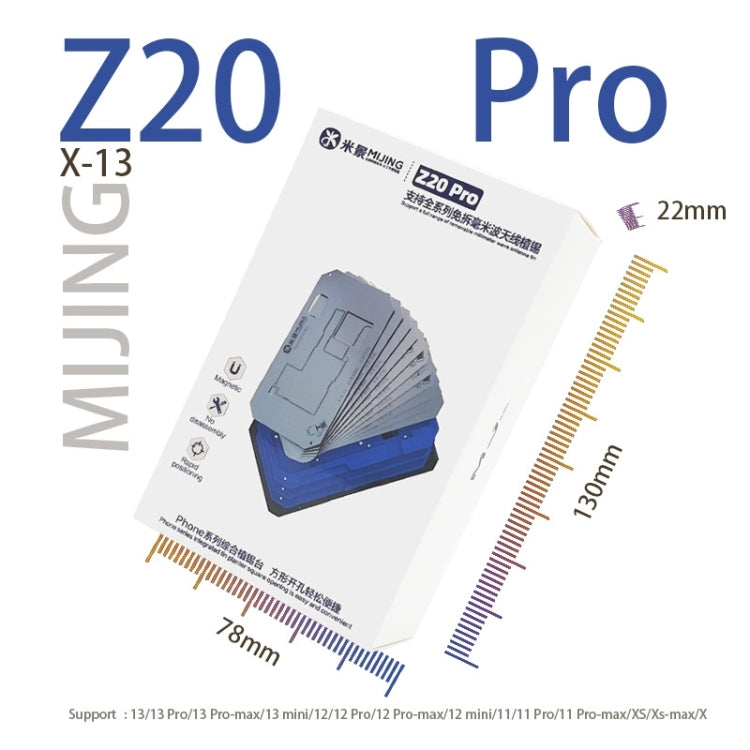 MiJing Z20 Pro pour iPhone X-13 Pro Max 14 en 1 couche intermédiaire carte mère reballage plate-forme de soudure