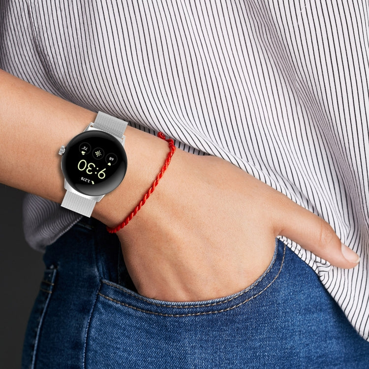 Bracelet de montre en métal en acier inoxydable milanais, For Google Pixel Watch