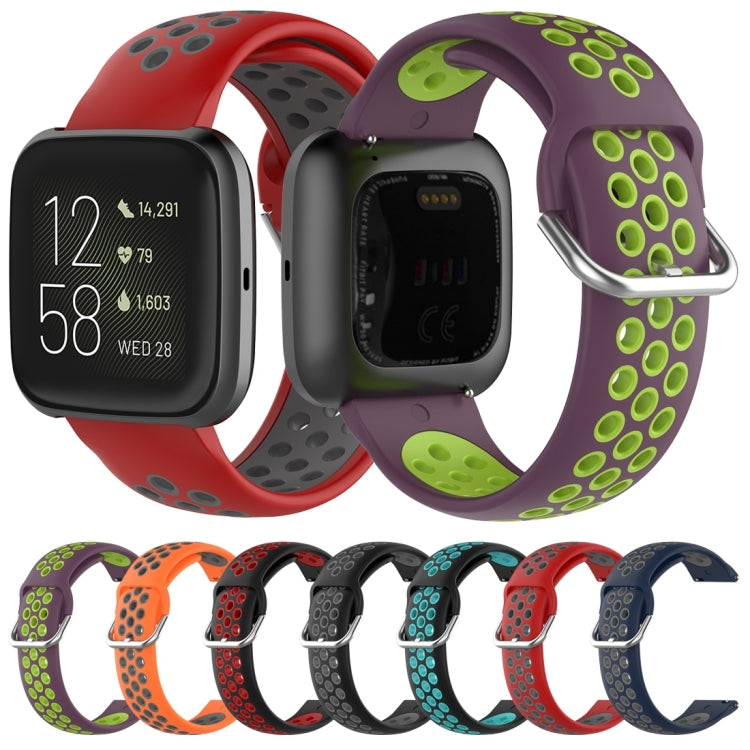 Pour Fitbit Versa 2 / Versa / Versa Lite 23mm Fermoir Bracelet Sport Deux Couleurs Bracelet de Montre