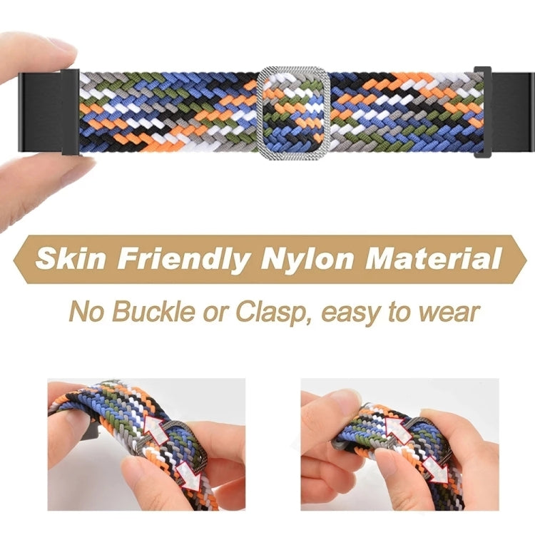 Bracelet de montre élastique en nylon tressé réglable, For Garmin Fenix 7