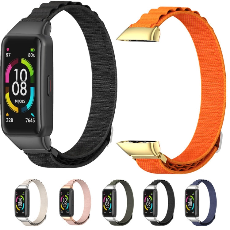 Bracelet de montre respirant en nylon MIJOBS, For Huawei Band 7 / 7 NFC