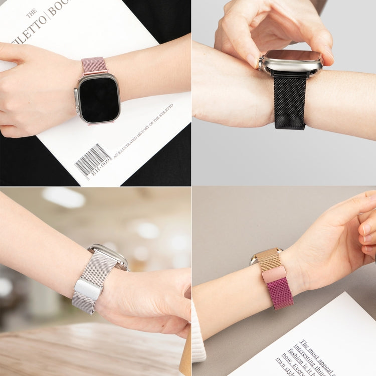 Bracelet de montre en métal à boucle déployante Milan, For Apple Watch Series 8&7 45mm, For Apple Watch Series 8&7 41mm
