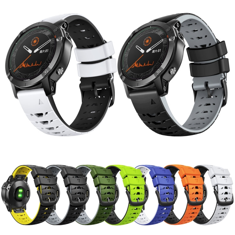 Bracelet de montre en silicone à dégagement rapide trapézoïdal de 22 mm, For Garmin Fenix 7