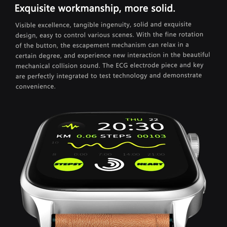 GT22 1,85 pouces écran TFT bande de silicone montre intelligente de santé, prise en charge des appels Bluetooth / plateau oxygène sanguin / température corporelle / arythmie / TI surveillance de la fréquence cardiaque
