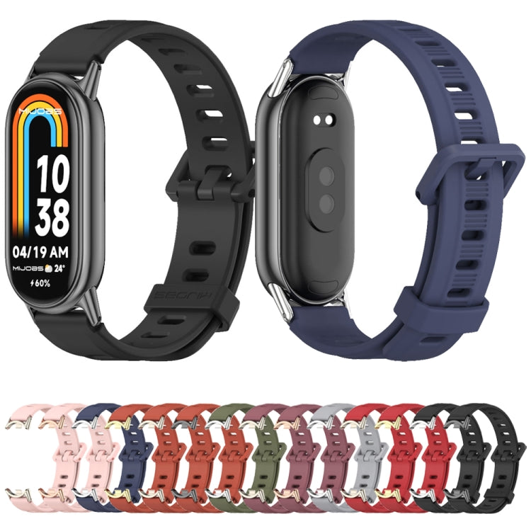 Bracelet de montre en silicone respirant à trou plat Mijobs, For Xiaomi Smart Band 10 / 9 / 8