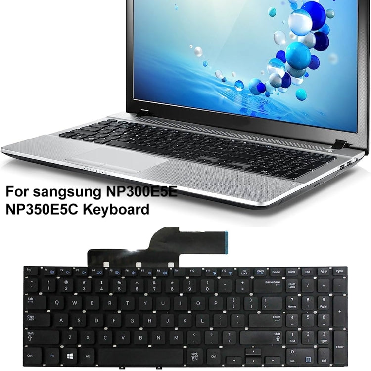 Clavier d'ordinateur portable version américaine, For Samsung NP300E5E / NP350E5C