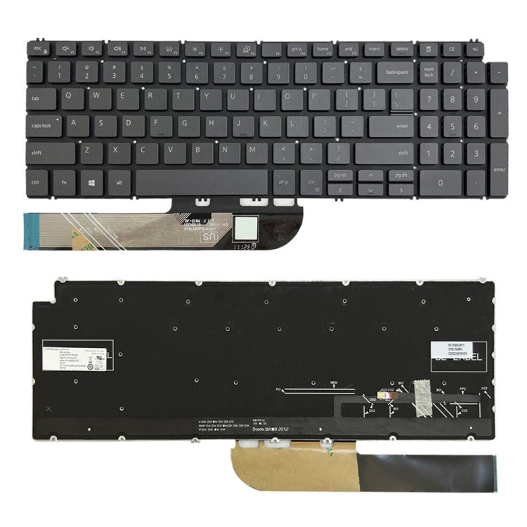 Clavier d'ordinateur portable rétroéclairé version américaine, For Dell Inspiron 15 7590 / 7791 / 5584