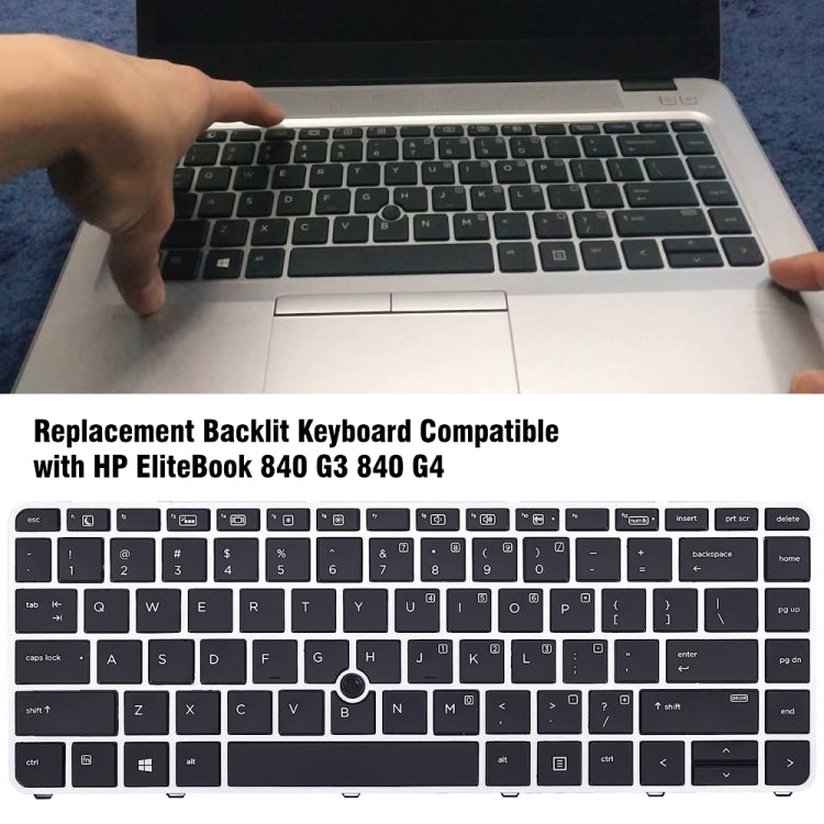 Clavier rétroéclairé pour ordinateur portable, For HP EliteBook 840 G3