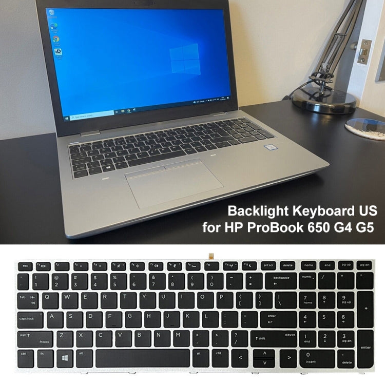 Clavier rétroéclairé pour ordinateur portable Silver Frame US Version