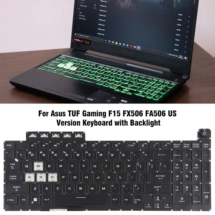 Clavier d'ordinateur portable rétroéclairé version américaine, For Asus ROG Strix GL703V GL703VD GL703VM
