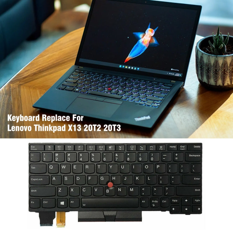 Clavier d'ordinateur portable rétroéclairé version américaine, For Lenovo ThinkPad X13 20T2 20T3 20UF