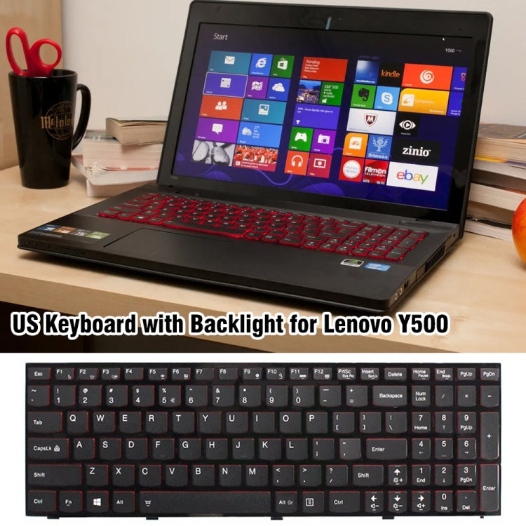 Clavier d'ordinateur portable rétroéclairé version américaine avec cadre