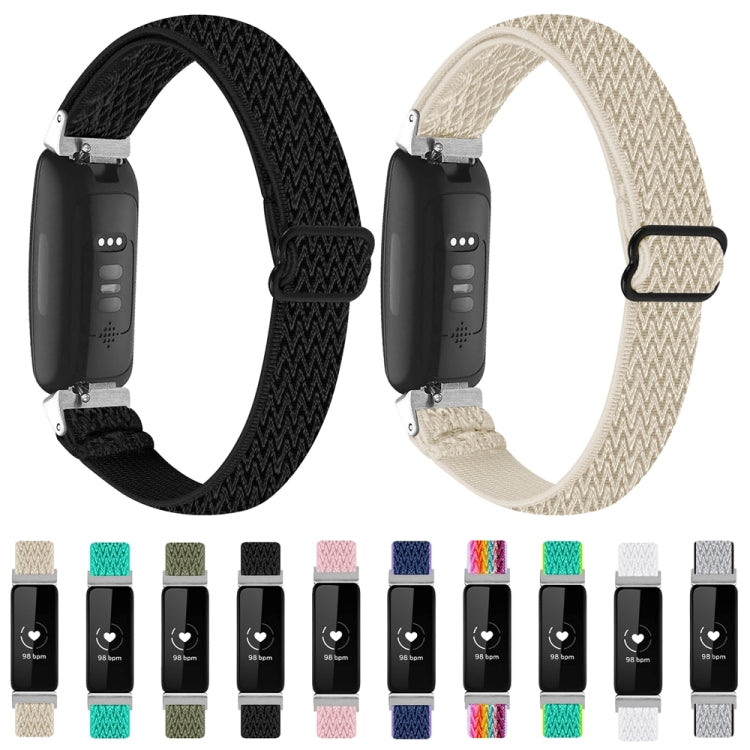 Bracelet de montre en nylon tressé à boucle ondulée, For Fitbit Inspire 3