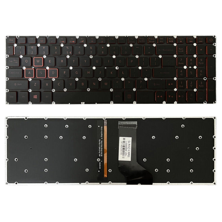 Clavier d'ordinateur portable à rétroéclairage rouge version américaine