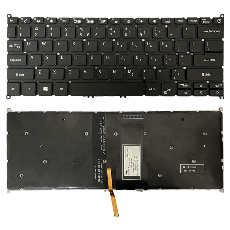 Clavier d'ordinateur portable rétroéclairé version américaine, For Acer R5-471, For Acer Swift 3 SF315-51, For Acer Swift 3 SF314-54