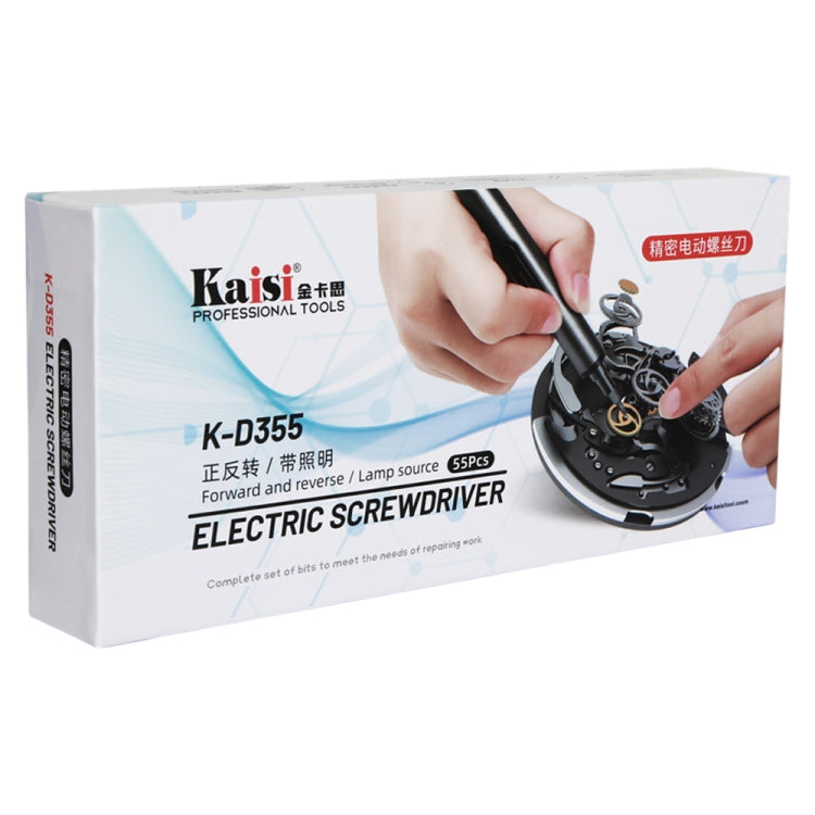 Kaisi K-D355 Jeu de tournevis électriques rechargeables 55 en 1
