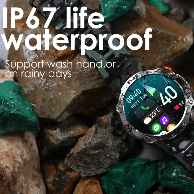 K59 IP67 BT5.0 1,43 pouces Smart Watch prend en charge la détection d'appel vocal/sommeil