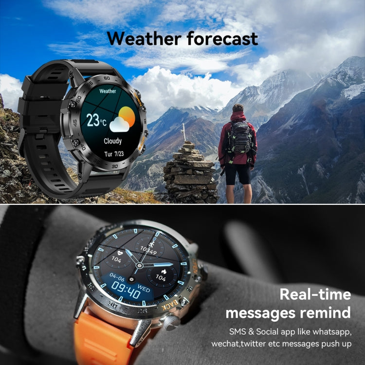 K52 1,39 pouces BT5.0 Smart Watch prend en charge la détection de fréquence cardiaque/sommeil