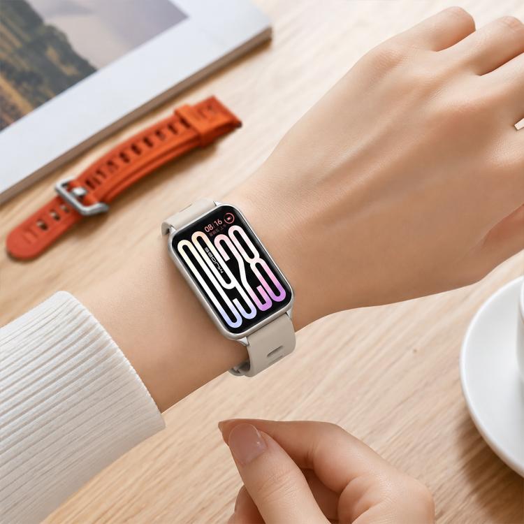 Bracelet de montre en silicone respirant à trou plat Mijobs, For Xiaomi Band 10 Pro / Redmi Watch 6 / 5