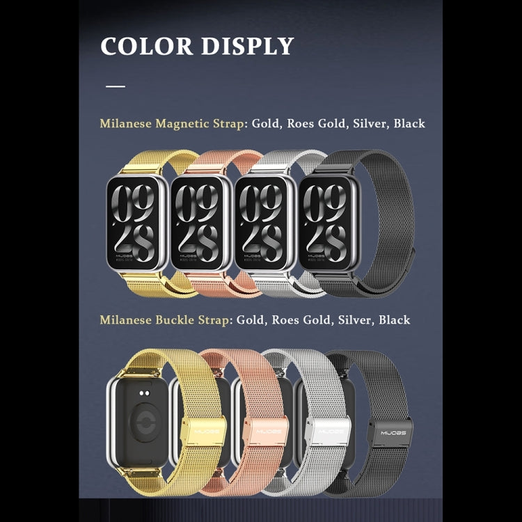 Mijobs Milan Bracelet de montre magnétique en acier inoxydable, For Xiaomi Band 10 Pro / Redmi Watch 6 / 5
