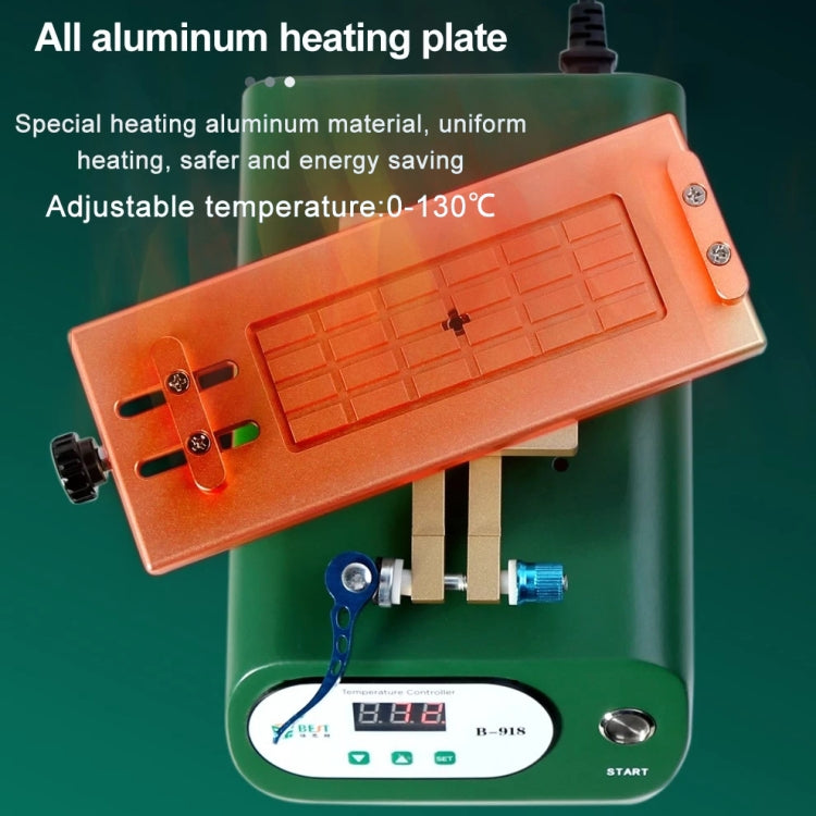 Meilleur B-918A 7 pouces pompe à vide écran LCD séparateur de plate-forme de chauffage rotatif