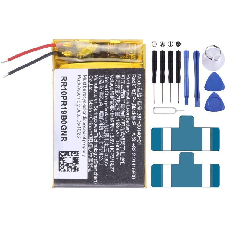 Remplacement de la batterie, For Garmin Venu SQ 361-00136-21 205mAh, For Garmin Forerunner 158 361-00140-01 158mAh