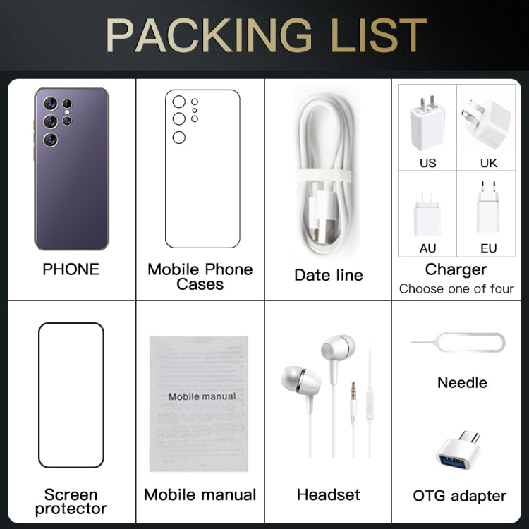 S24 Ultra / C24, écran 6,8 pouces, Android 8.1 7731E Quad Core, réseau : 3G, OTG, Dual SIM, 2GB+16GB